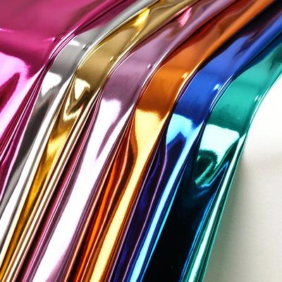 100x137cm PU Leather Fabric Diy Cloth for By The Yard TPU Metal Film Mirror Faced Luggage Shoe Material Decoration Wholesale