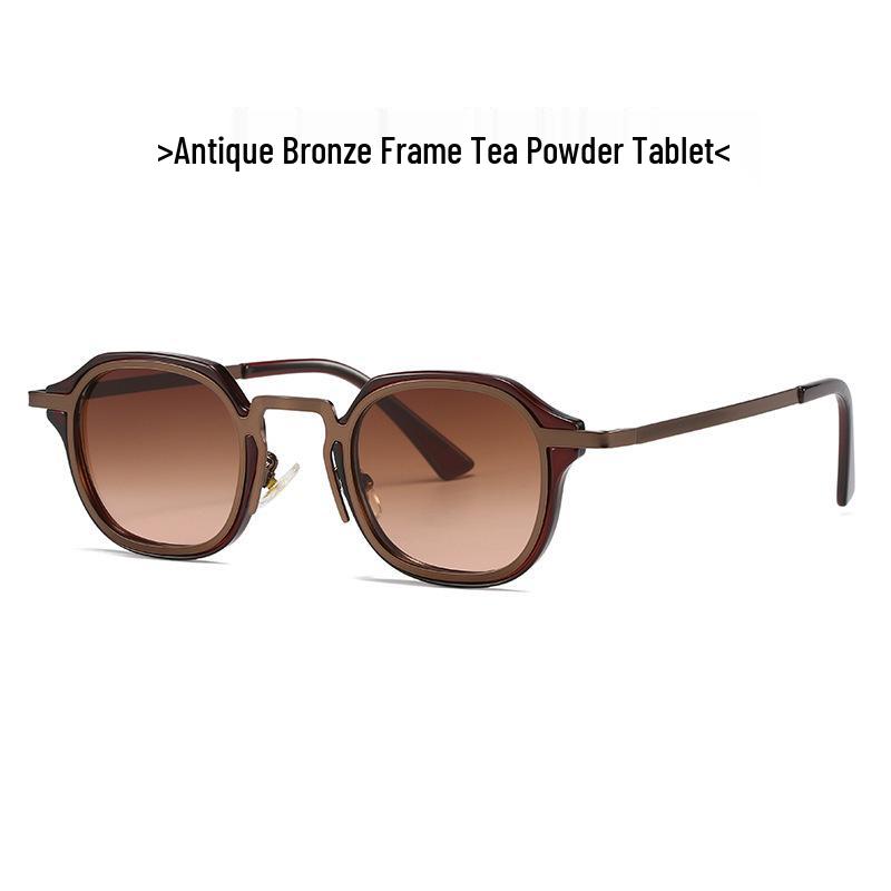 Trendy Women's Retro Round Frame Anti-UV Sunglasses