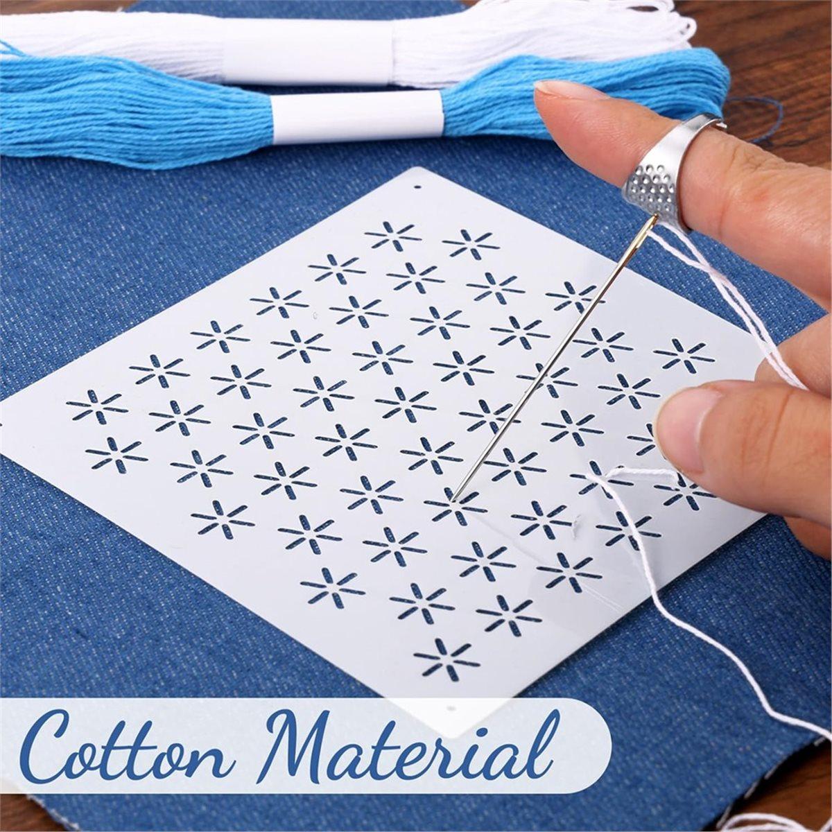 

37 Pcs Thread Kit Cotton Thimble Patterns Embroidery Projects for Sewing Hand Quilting Mending Supplies China Mainland