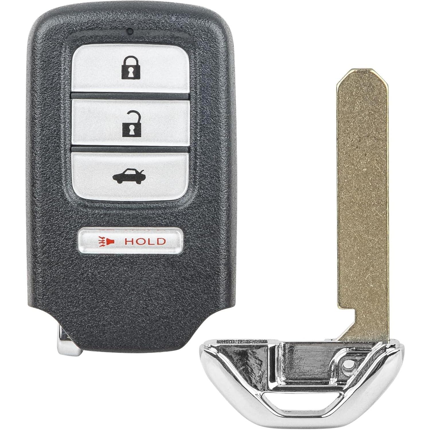 Key Fob Replacement for 2013 2014 2015 Honda Accord/ 14-15 Civic Car Keyless Entry Remote Control, ACJ932HK1210A, 4 Buttons 4 Buttons