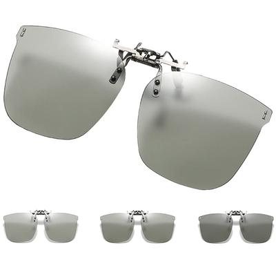 Photochromic Polarized Attaches To for Sunglasses To Wear Over Glasses [KANGYONG] Clip-on Sunglasses, Lenses, Glasses, Flip-up Style, Driving,