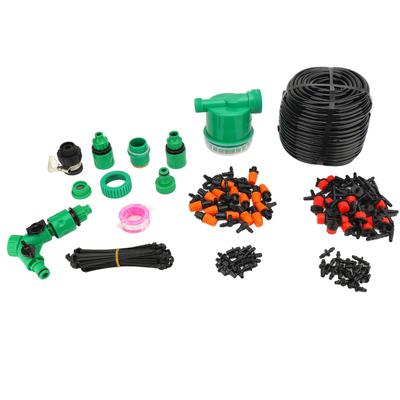 Sistema de Riego por Goteo con Temporizador Manguera Larga de 50m Riego de Plantas Automático Ajustable de Conexión Rápida