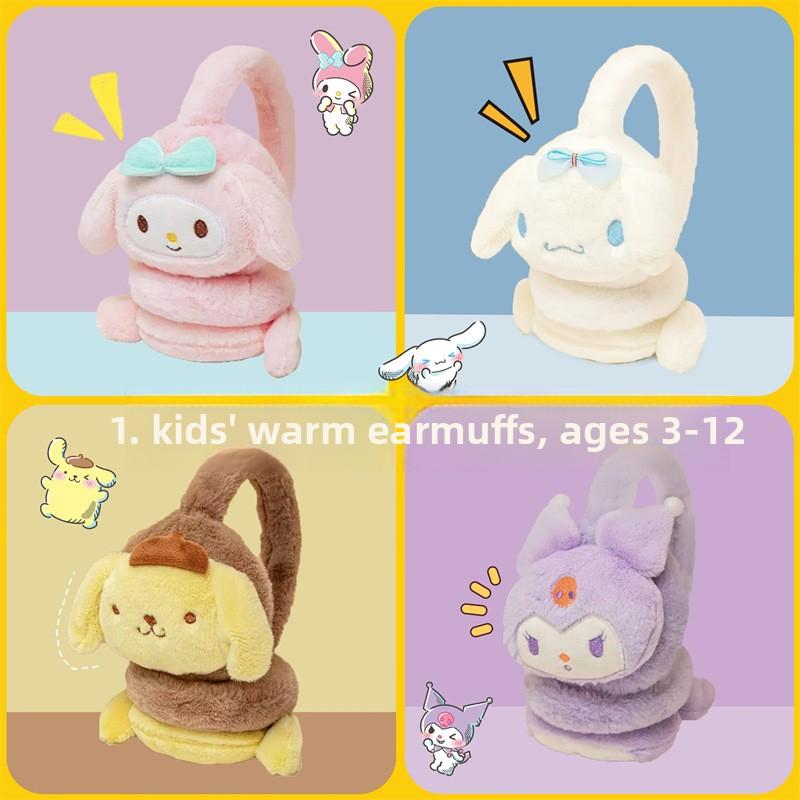 Cute Cartoon Sanrio Winter Female Student Cycling Earmuffs, Anti Cold Plush Earmuffs, Ear Wraps, Ear Warmers