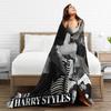 Super Soft Harryed Stylesed Kiss All the Time Throw Blanket Premium Fleece Flannel Blanket Fuzzy Plush Blankets All Season Use