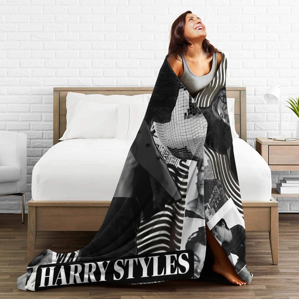 Super Soft Harryed Stylesed Kiss All the Time Throw Blanket Premium Fleece Flannel Blanket Fuzzy Plush Blankets All Season Use