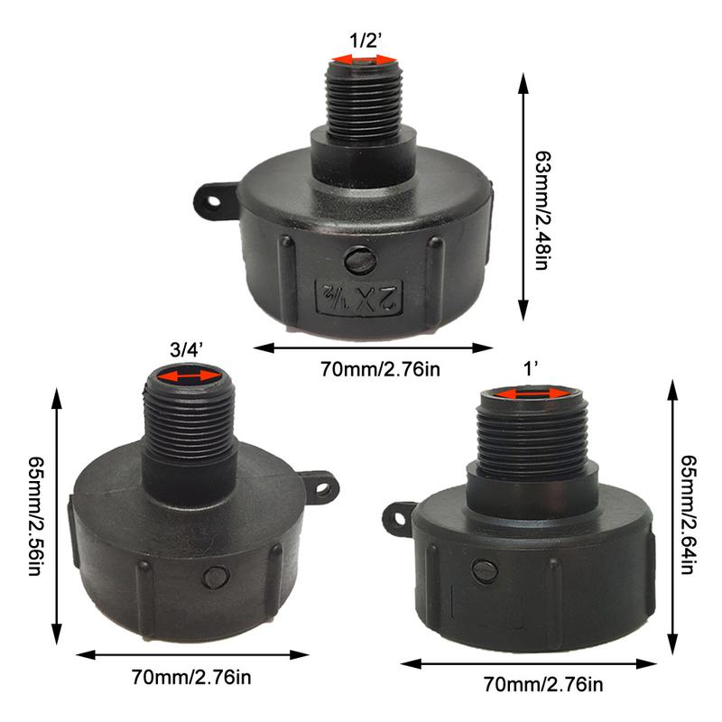 1000 Liters IBC Tank Adapter Plastic IBC Hose Adapter Tote Tank Connector Water Tank Fitting Garden Hose Ton Barrel Accessories