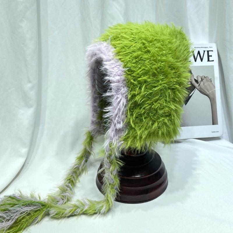 Plüschmütze in passenden Farben, elastische Mütze für Erwachsene, Wintermütze, wärmend, Strickmütze, Geschenkidee für Schüler und Teenager im kalten Winter