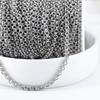 1Meter Stainless Steel Double Rings Link Chain 4mm Simple Circle Chains for DIY Necklace Bracelet Bag Chain Jewelry Findings