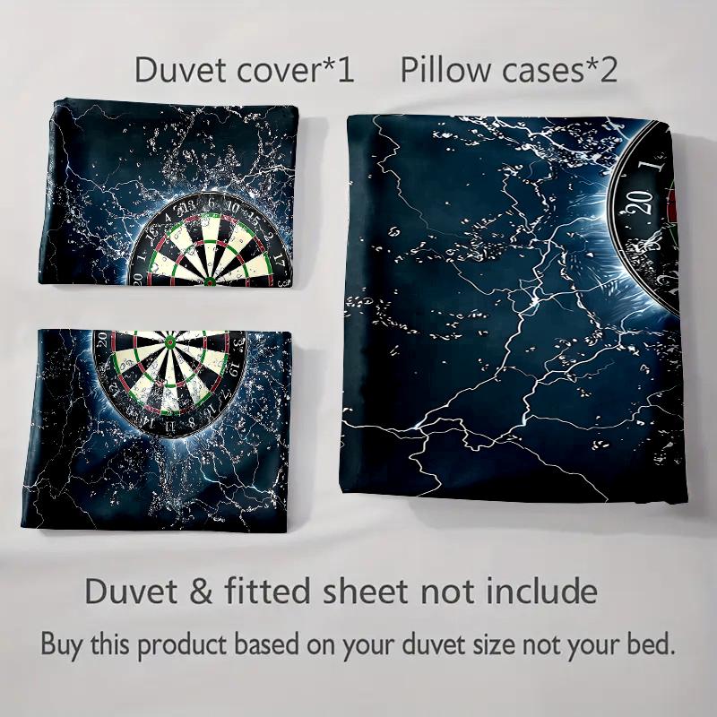 Dartboard Lightning Design Bedding Duvet Cover Sets Duvet Covers Pillowcases Gifts (1 * Duvet Cover 2 * Pillowcases, Without Duvet Insert)