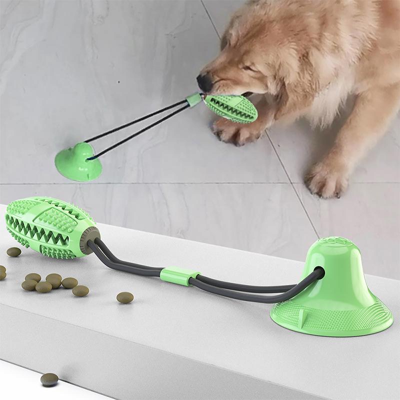 

Dog Toys With Suction Cups Pull Ropes Food Dispensing Balls Tpr Pet Teething Chews as the picture
