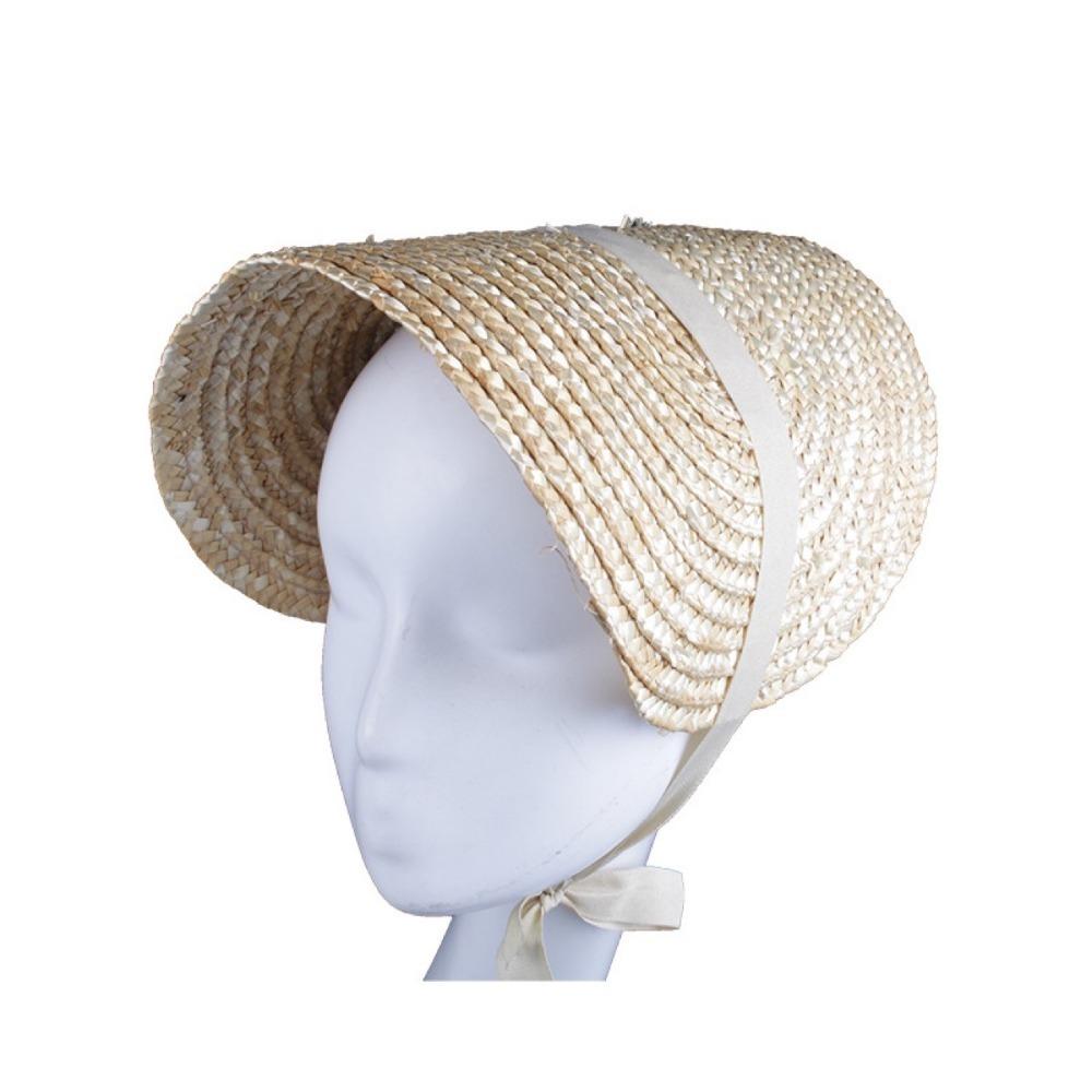 Sweet Lace-up Beach Hat French Style Flat Top Hat Outdoor Camping Beach Party Photo Props