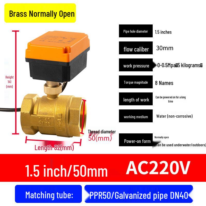 Mini Electric Ball Valve: Two-Way Threaded, Underwater & Waterproof, 220V/24V/12V