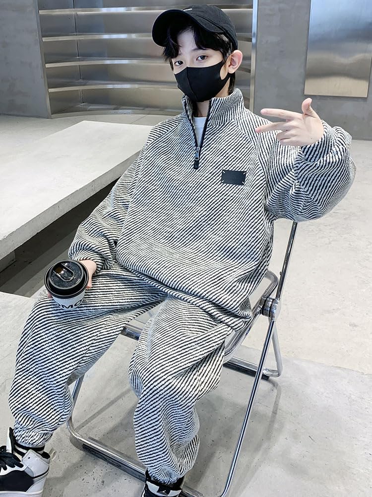Configurare îmbrăcăminte Junior cu mânecă lungă Configurare îmbrăcăminte coreeană Băieți Primăvară Toamnă Hanorac cu mânecă lungă Pantaloni sport Set de sus și de jos Casual Lejer Copii