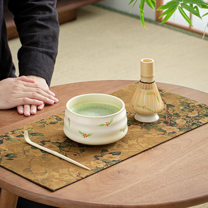 Matcha Hand Drawn Teaware Set Japanese Style Reusable Matcha Making with Ceramic Tea Bowl Tea Culture Gifts Accessories New