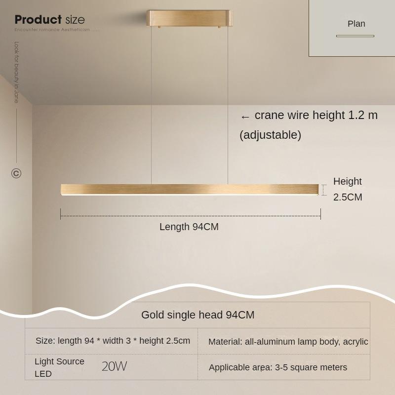 

Современная светодиодная подвесная люстра со светодиодной лентой для обеденного стола, кабинета, гостиной, спальни, интерьера, роскошного декора, светильники Warm White(no RC)