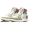 Air Jordan 1 High Zoom Comfort Olive Aura Women Sneakers White Khaki Grey-Heather CT0979-102