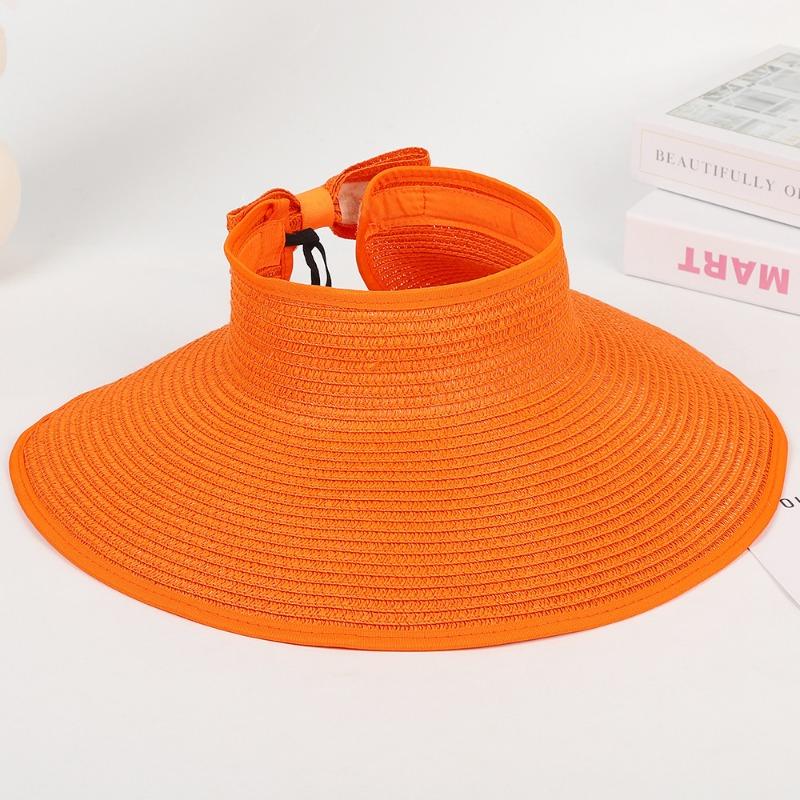 New Summer Folding Empty Top Hat Large Edge Sunshade UV Protection Sun Protection Hat Outdoor Sports Mountaineering Travel Straw Hat