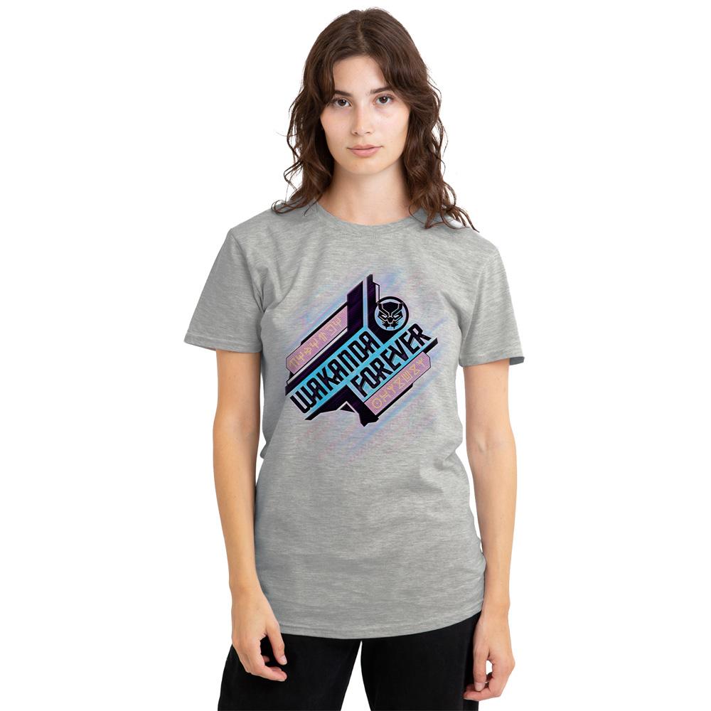 Black Panther: Wakanda Forever Womens/Ladies Angled Heather T-Shirt