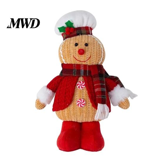 Soft Fabric Christmas Gift for Kids Gingerbread Plush Doll Decoration, Stuffed Boy Girl Warm Atmosphere Holiday Table Decor Ornament Tiered Tray Party