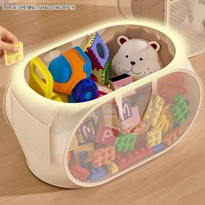 Cesta de Almacenamiento para Juguetes Infantiles Caja de Almacenamiento Bloque Sub Juguete de Peluche Gran Capacidad Hogar Multifuncional Cesta de Lavandería Organizador