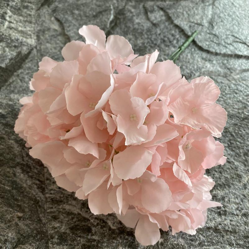 Realistic 5 Head Hydrangea Artificial Silk Flower For Wedding Party Decor Home