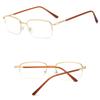 Reading Glasses Metal Frame Retro Presbyopic Glasses Blue Light Blocking  Telescopic Eyeglass Legs HD lenses