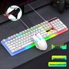 Silent Luminous Keyboard and Mouse Set, Multi-Key Anti-Ghosting with USB for Desktop and Laptop.