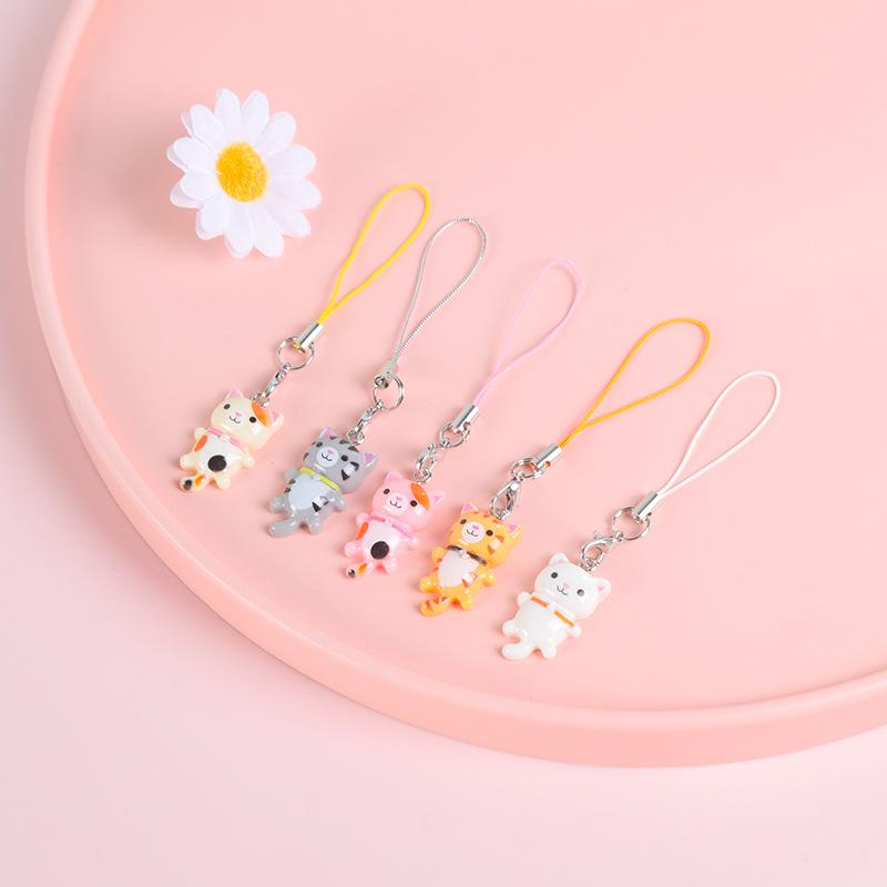 Multi-Color Cartoon Kitten Keychain Pendant