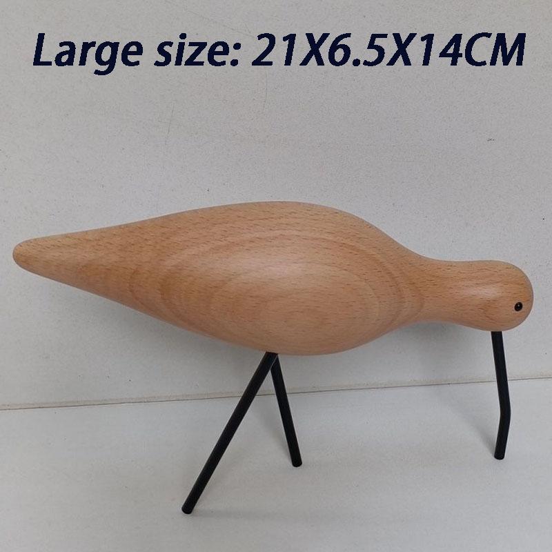 Miniatures Bird Figurines Wood Art Sculptures Living Room Interior Aesthetic Desktop Decoration Nordic Creative Home Ornaments Funny Holiday Gifts