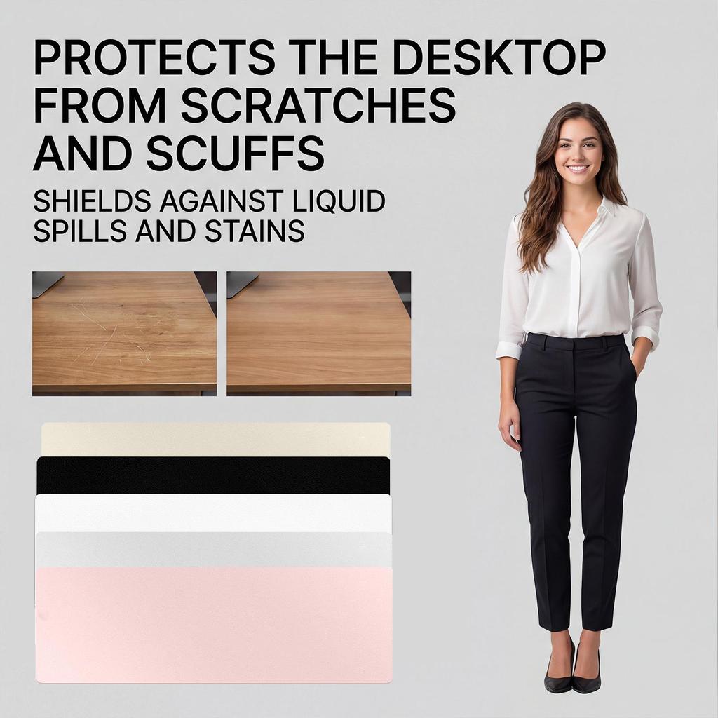 Noteory Waterproof PU Leather Desk Mat - Anti-slip, Large Size for Office & Home