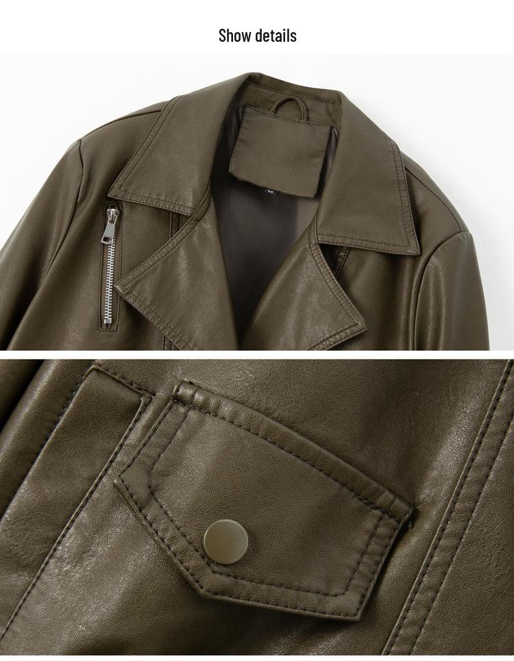 Damen Neue Slim Fit Lammlederjacke - High-End Marke, Frühling & Herbst Kollektion