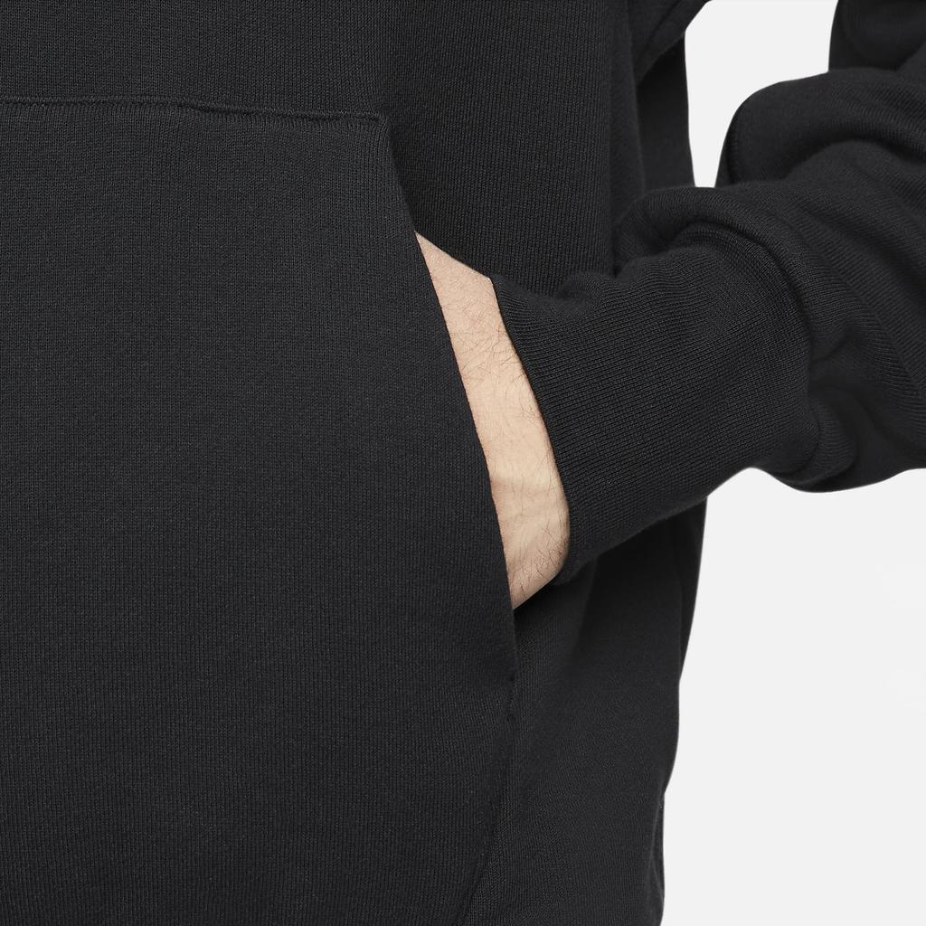 Nike Hooded Pullover Solid Color Raglan Long Sleeve Sweatshirt Men Sweatshirt Black DQ4208-010