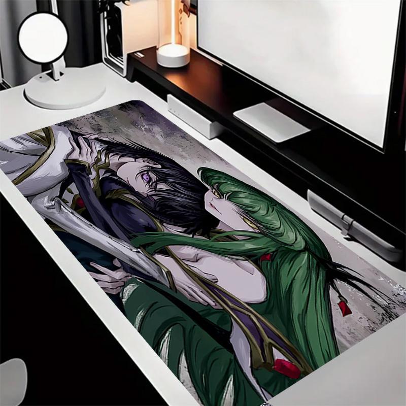 Anime Code Geass Thema Premium Rutschfestes Mauspads mit Genähten Kanten, Strapazierfähiges Gummi-Material, für Schreibtisch & Gaming Tolle Geschenke