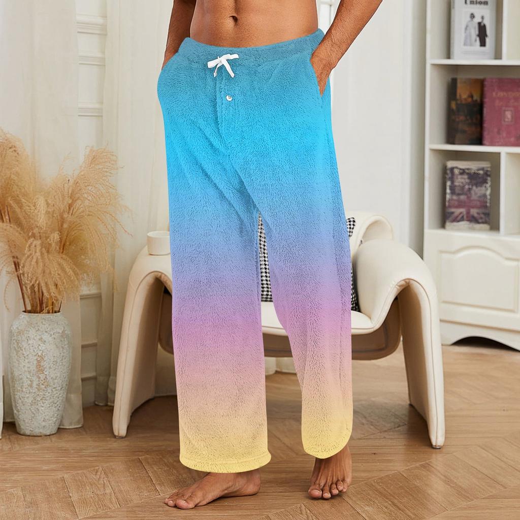 Herren Allover bedruckte Homewear-Hose Schlaf-Pyjamahose Lange Hose Pyjamahose
