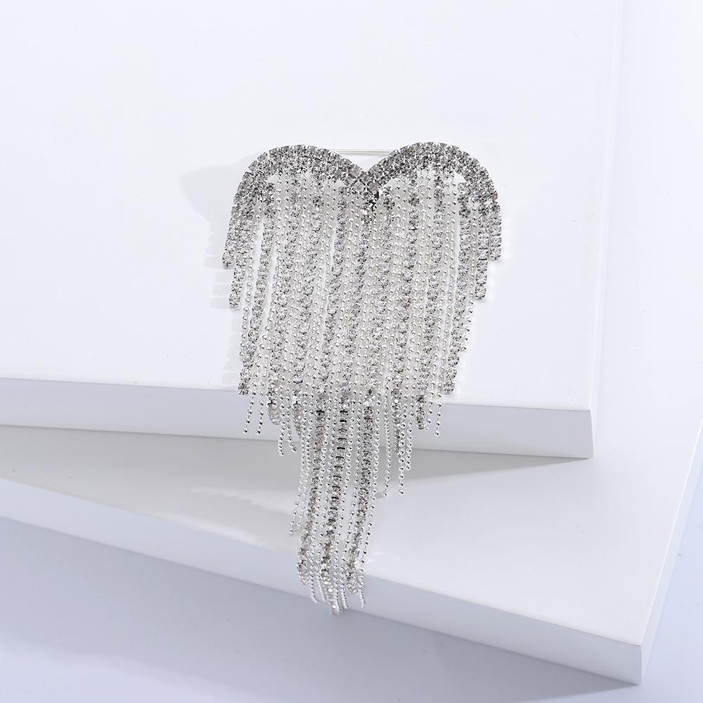 

Европейская и американская роскошь бахрома корсаж темперамент креативная одежда аксессуары персонализированная элегантная цепочка захват брошь свитер куртка булавка