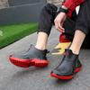 2025 New Fashion Short Rain Shoes Men's, Non-slip and Wear-resistant Car Wash Thick-soled Waterproof Glue Shoes