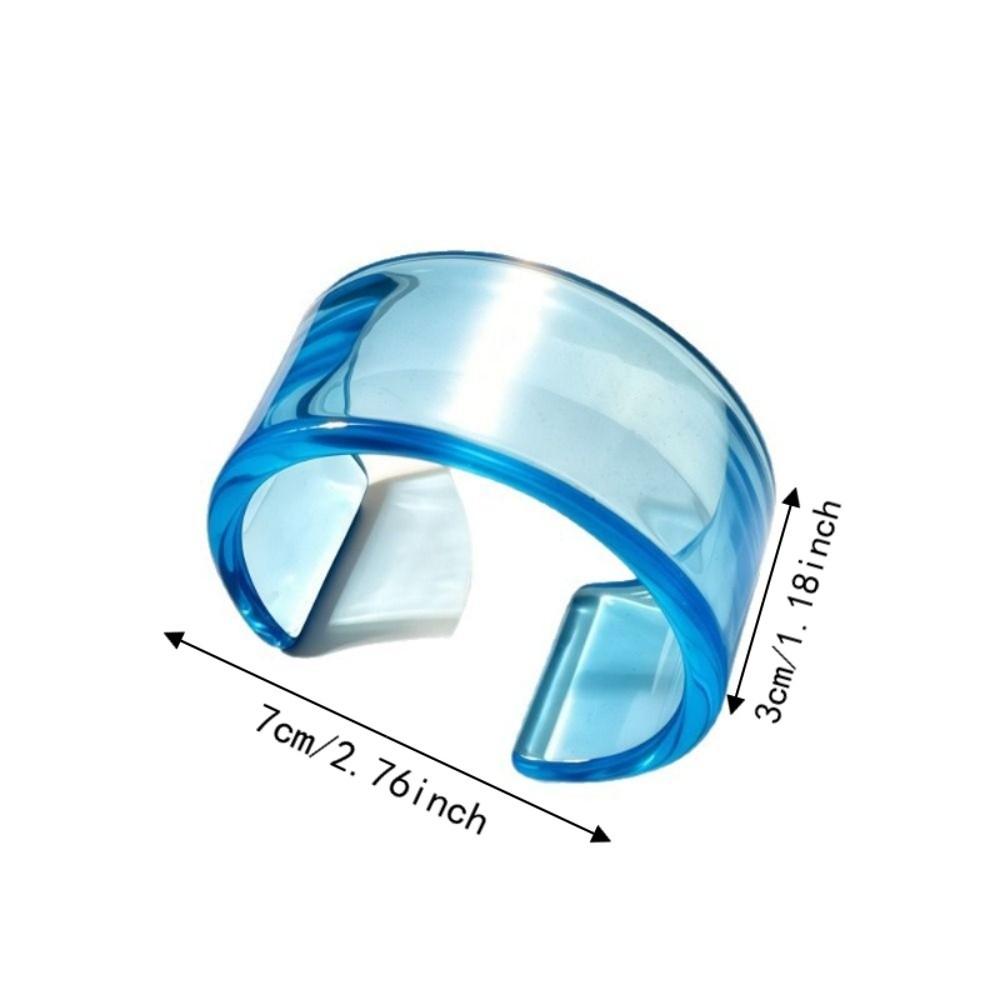 Wide Half Cuff Bracelet Simple Color Open Mouth Bangle Casual Elegant Wristband  Daily Casual