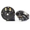 2 Pcs Black Universal 12V Loud Dual-tone Snail Electric Horn 110dB For Car Truck Motorcycle