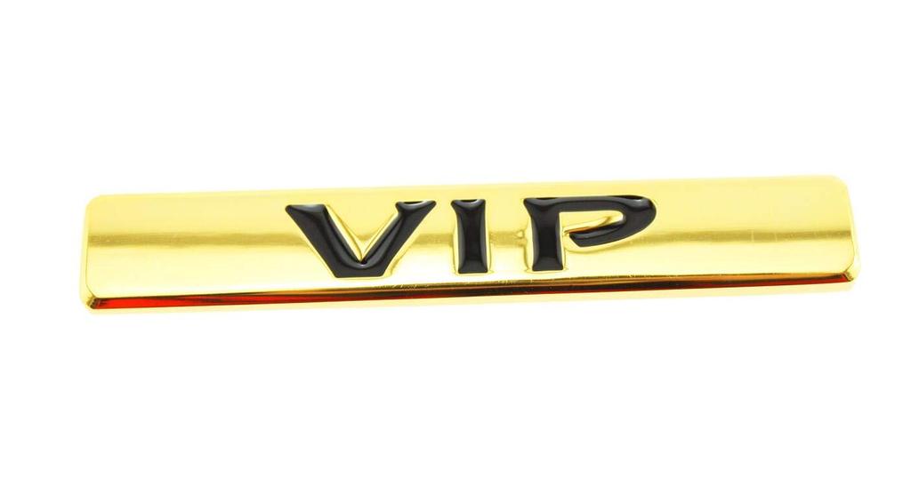 Olive-G Set of 2 VIP Car Metal Chrome Plated Emblem Dress Up Stickers Tunes