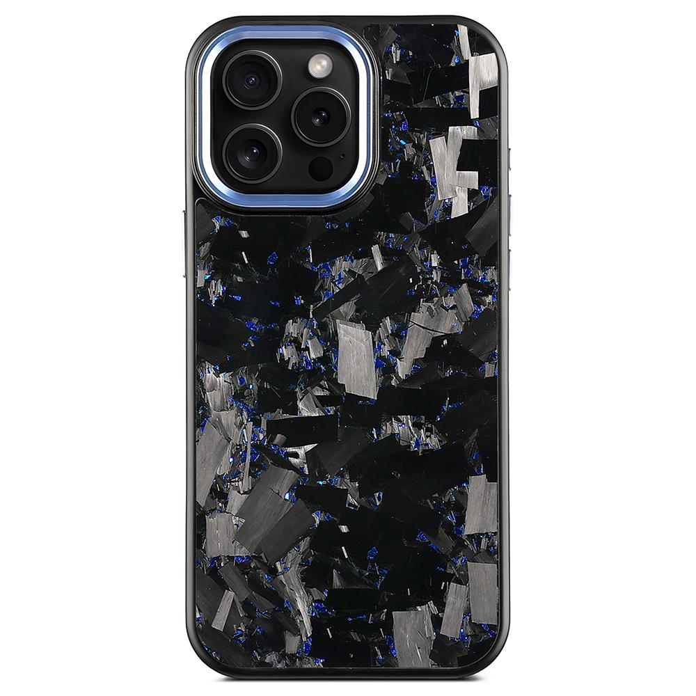 For iPhone 16 Pro Max Magnetic Case Large Texture Aramid Fiber+TPU Phone Cover with Metal Lens Frame