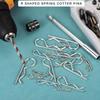 R Shaped Spring Cotter Pins Assortment Steel Hairpin Clips Boat Hardware Accessories for Long Service Hitch Pin Security