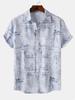 Camicia casual da uomo a maniche corte, con stampa 3D e bottoni, camicia estiva da spiaggia, camicia da campeggio, camicia formale da uomo a maniche corte
