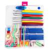 1Set Crochet Hooks Set With Case 14 Styles Knitting Needles Set DIY Needle Arts Craft Scissors  Markers Sewing Tools YJN