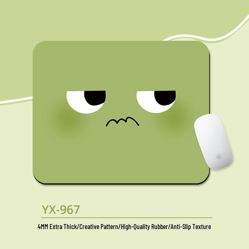 Compact Emoji Mouse Pad with Soft Wrist Rest for Office & Gaming