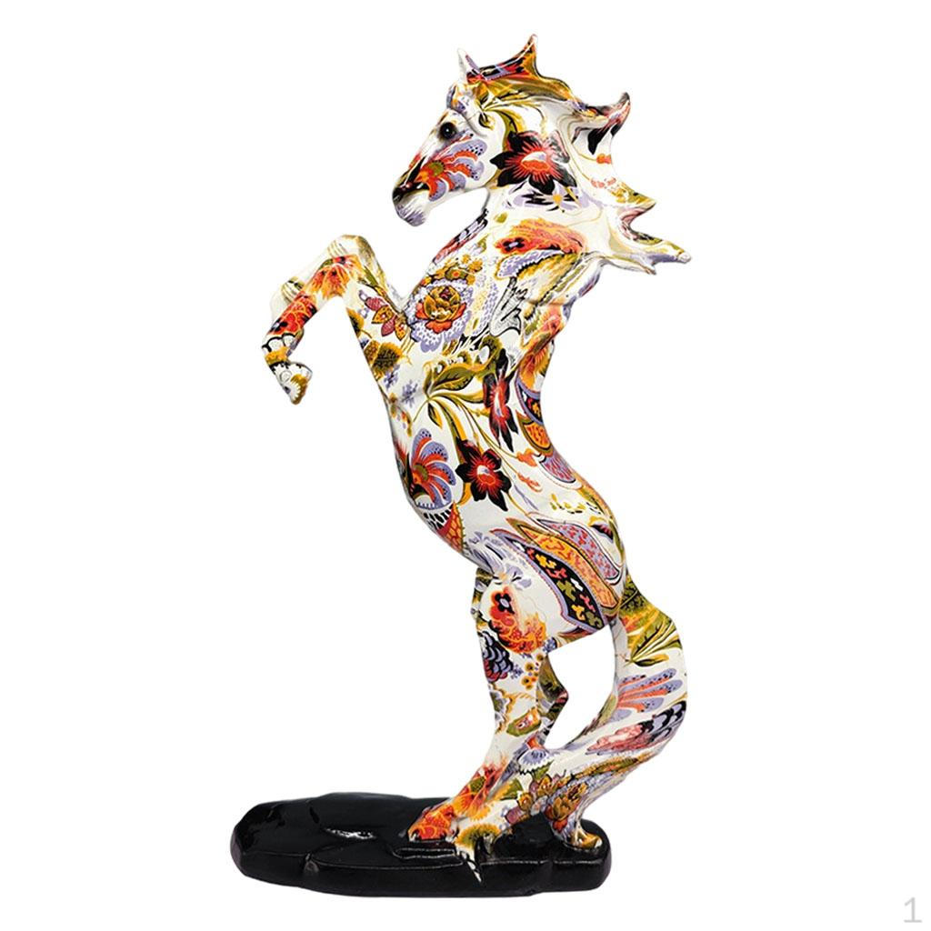 

14 inch Standing Horse Resin Statue for Home Decor Animal Ornament Sculpture Art Figurine