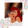 Disney Diamond Art Painting Kit, suitable for adults and beginners, Ariel bubble art glitter painting craft, home wall decor, handmade gift