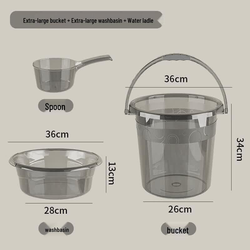 ZISIZ Extra Large Transparent Storage Bucket with Lid