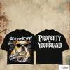 Oversized Black Cotton TShirt with Bold Oldscool Muscle Car Graphic and Metallic GD Text Unisex Streetwear Tee