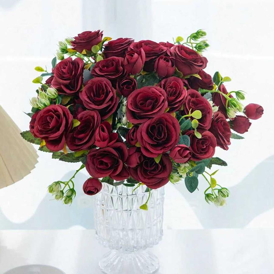 Artificial Flower Wedding Party Home Bedroom Table Decoration Bridal Bouquet Outdoor Courtyard Silk Peony Hydrangeas Arrangement