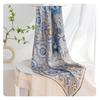 Fashion Mulberry Silk Square Scarf Women Floral Print Versatile Commute Office Daily Wear